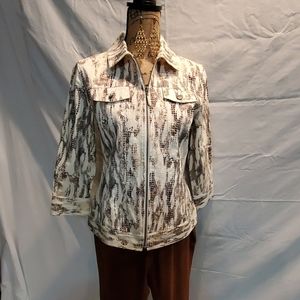Chico's snakeskin print jacket Med/8